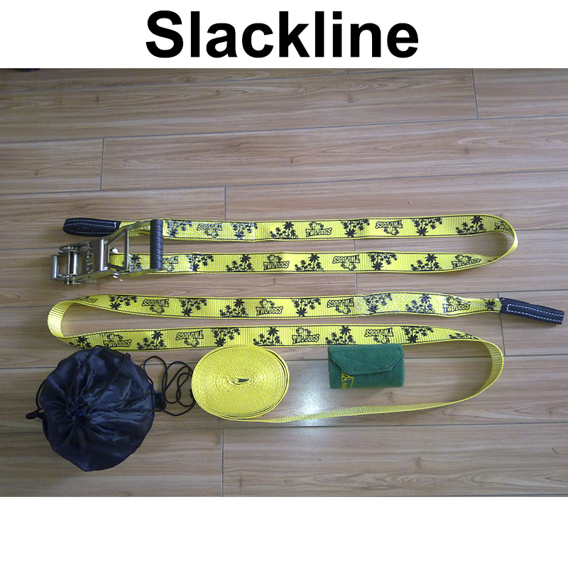 مجموعة OEM Slackline مع واقيات الأشجار الكلاسيكية Slackline Top Line Ninja Line للأطفال غطاء السقاطة وحقيبة حمل 